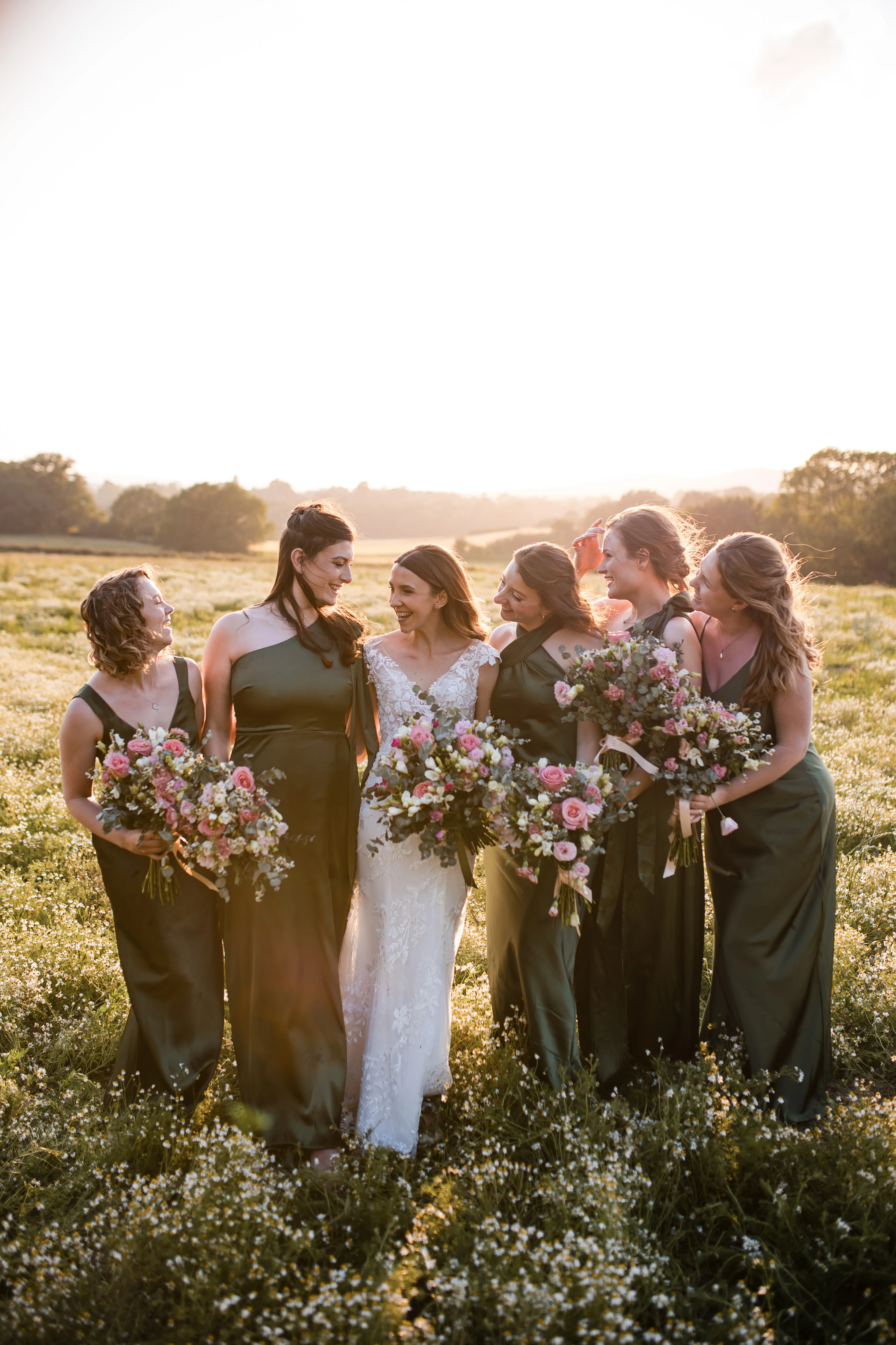 Amelia Dress in Olive Green Satin — Bias-Cut Maxi Bridesmaid Dress - Image 7