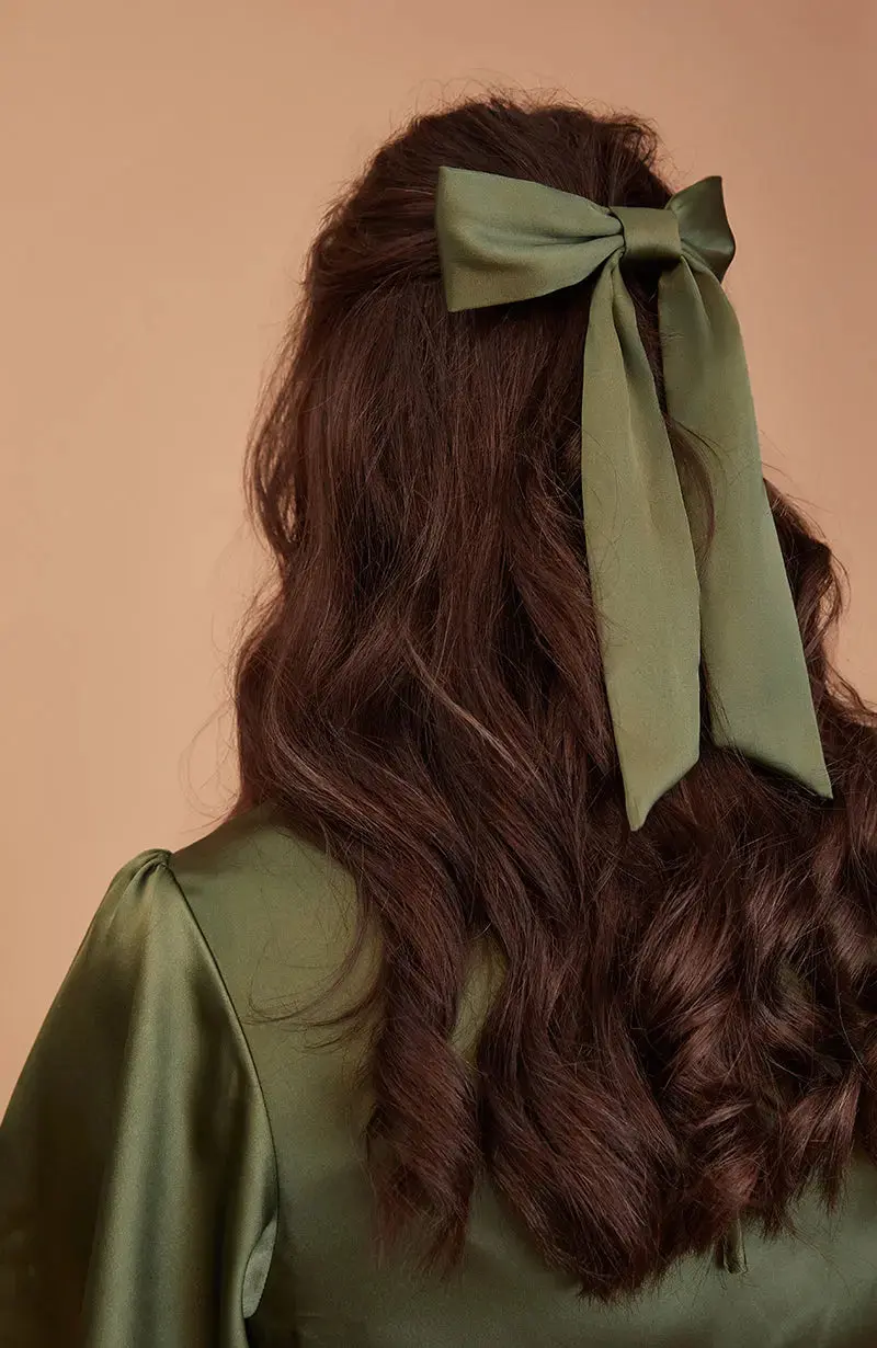Hair Bow in Satin - Image 11
