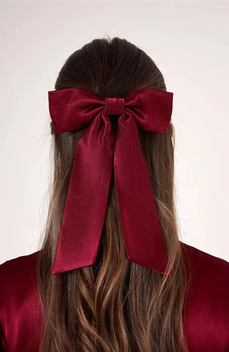 Hair Bow in Satin - Image 13