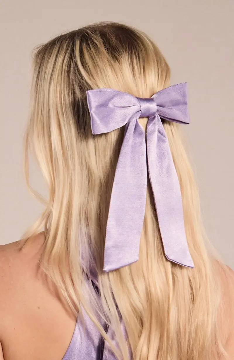 Hair Bow in Satin - Image 4