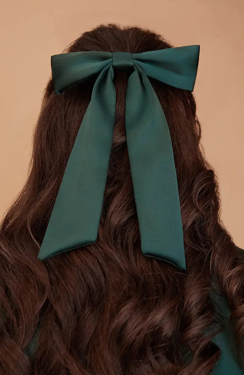 Hair Bow in Satin - Image 6