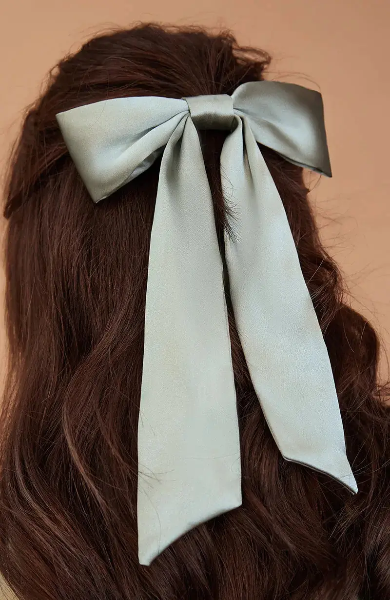 Hair Bow in Satin - Image 7