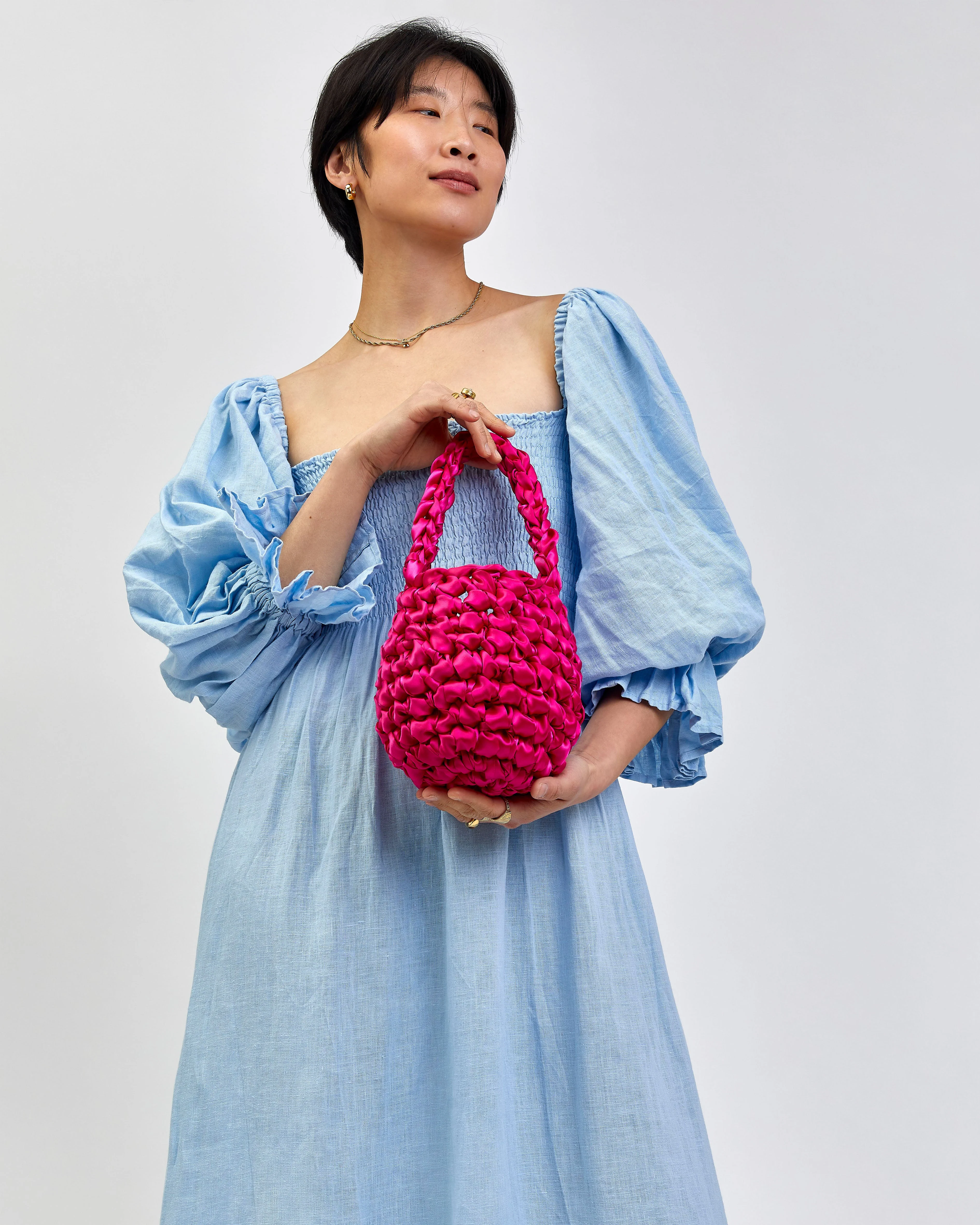 Hot Pink Handmade Bridesmaid Bag - Image 6