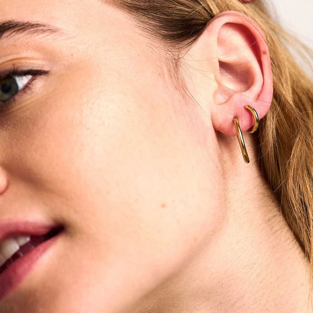 LUXE Huggie Hoop Earrings - Gold - Image 2