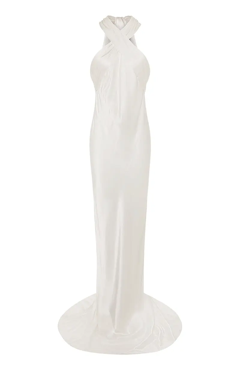 Marianne Bridal Dress with Neck Tie - Image 9