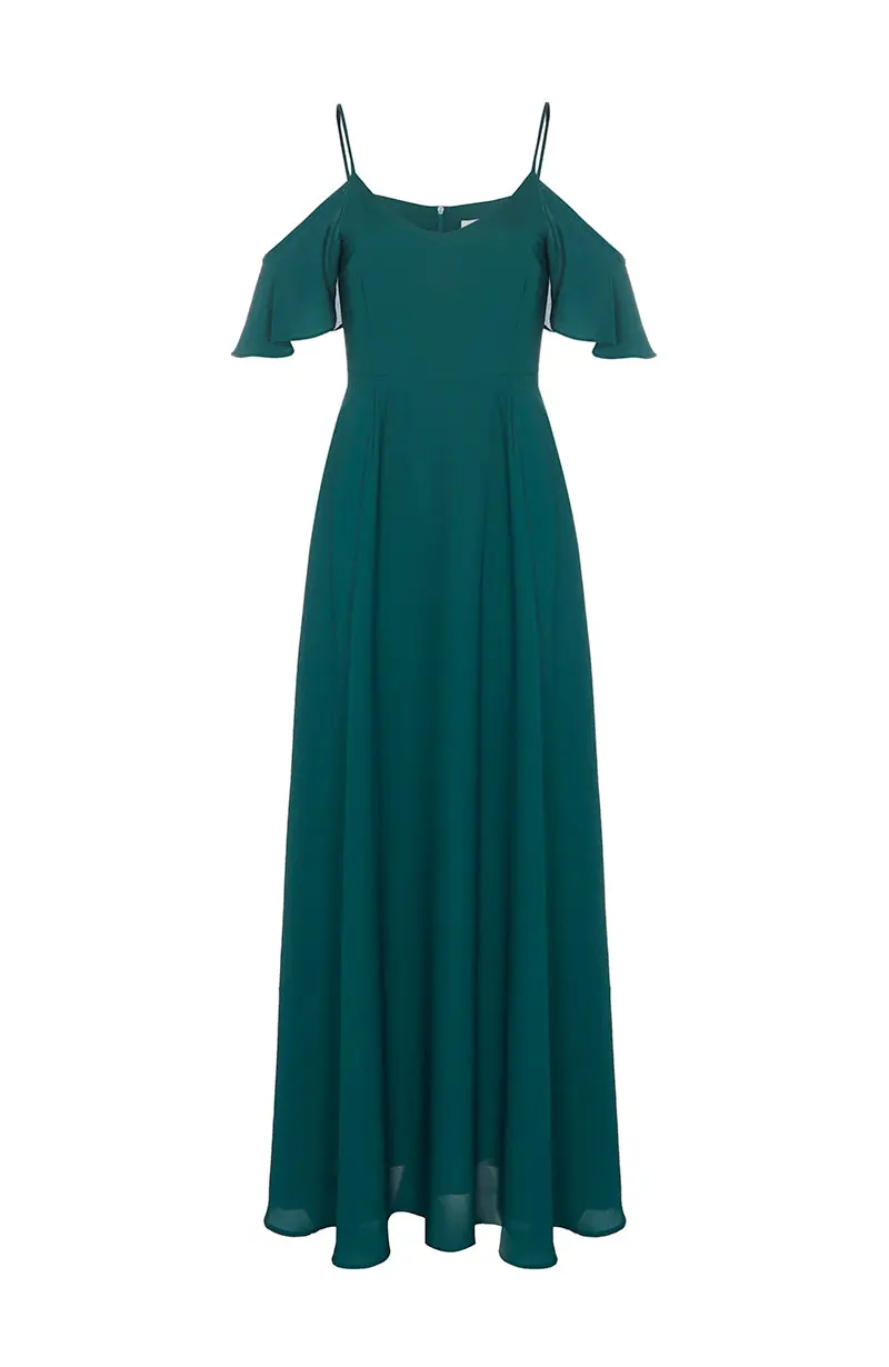 Mykonos Dress in Forest Green - Image 7