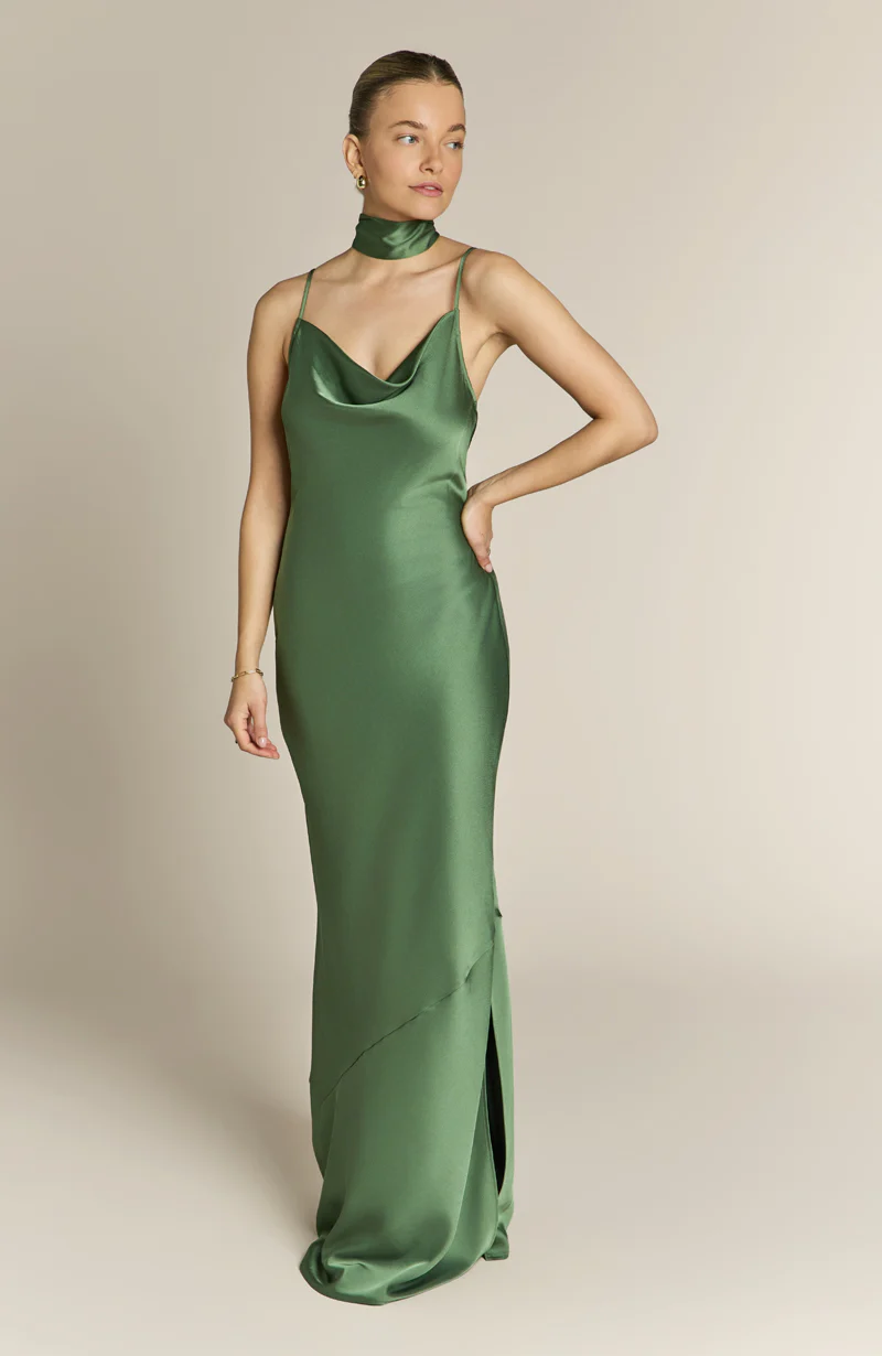 Pollenca Dress in Olive Green - Image 3