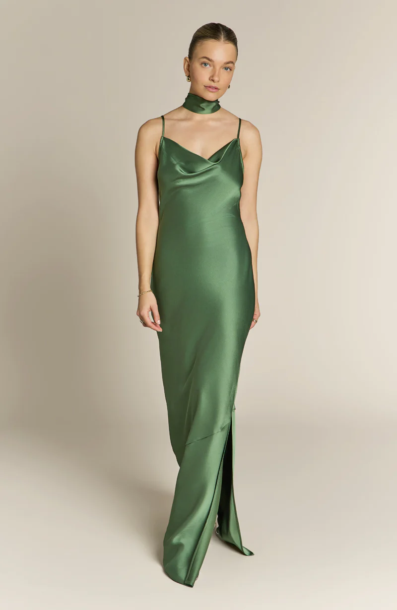 Pollenca Dress in Olive Green - Image 4